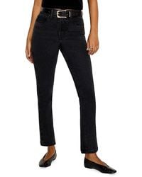 GOOD AMERICAN - Soft Tech Good Legs Mid-Rise Straight-Leg Jeans - Lyst