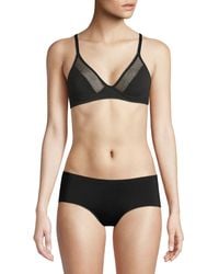 Skin Organic Mesh-trimmed Bralette - Purple