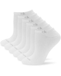 Calvin Klein 6-pack Cushion Low-cut Socks - White