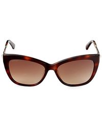 Swarovski - 55mm Faux Crystal & Faux Pearl Cat Eye Sunglasses - Lyst