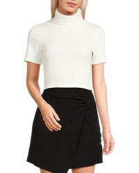 AREA STARS - Anne Rib Knit Crop Top - Lyst