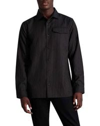 Karl Lagerfeld - Slim Fit Pinstripe Wool Blend Shirt - Lyst