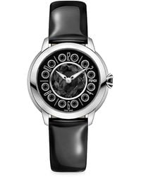 Fendi - Ishine 38mm Stainless Steel, Topaz, Black Spinel & Mother Of Pearl Patent Leather Strap Watch - Lyst
