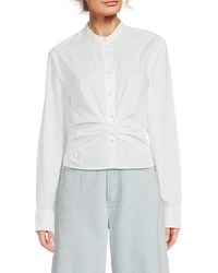 Rag & Bone - Rita Twist-Front Cotton Shirt - Lyst