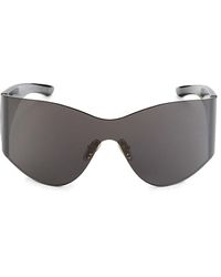 Balenciaga 68mm Shield Sunglasses - Gray