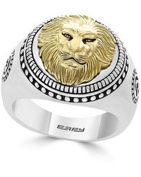 Effy Gento Lion Sterling Silver Band Ring - Metallic