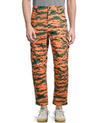 French Connection Camo Tech Trousers - Orange