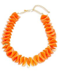 Kenneth Jay Lane Carved Coral Pendant 
