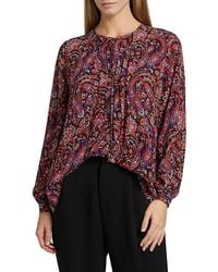 Kobi Halperin - Roxanne Paisley Round-Neck Blouse - Lyst