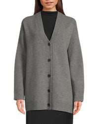 Vince - Oversized Double-Knit Wool-Cashmere Cardigan - Lyst
