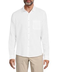 Saks Fifth Avenue - Linen Blend Button Down Shirt - Lyst