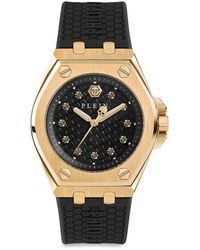 Philipp Plein - Extreme 38mm Ip Goldtone Stainless Steel & Silicone Strap Watch - Lyst