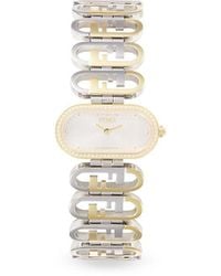 Fendi - O'Lock Stainless Steel & 0.18 Tcw Diamond Bracelet Watch/28Mm X 15Mm - Lyst