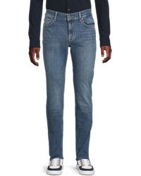7 For All Mankind - Paxtyn Whiskered Light Wash Jeans - Lyst