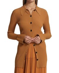 A.L.C. Eleanor Rib-knit Cardigan - Brown