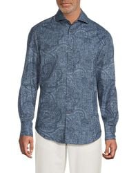 Brunello Cucinelli - Paisley Cotton Button-Front Shirt - Lyst