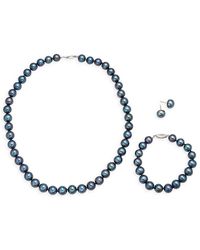Belpearl - 3-Piece Sterling & 9-10Mm Pearl Necklace, Bracelet & Earrings Set - Lyst