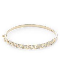 Saks Fifth Avenue - 14k Yellow Gold & 0.5 Tcw Diamond Hinged Bangle Bracelet - Lyst