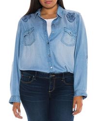 Slink Jeans - Paisley Chambray Western Shirt - Lyst