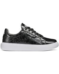 Karl Lagerfeld - 3D Logo Patent Leather Low-Top Sneakers - Lyst