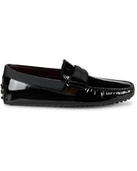Tod's - Patent Leather Moccasin Driving Loafers - Lyst