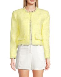 BCBGMAXAZRIA Boucle Jacket in Yellow Lyst
