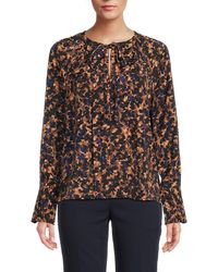 ecru - Keyhole Neck Blouse - Lyst