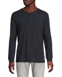 Scotch & Soda - Cotton Henley Shirt - Lyst