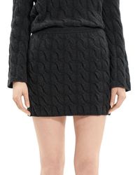 Theory - Wool-Blend Cable-Knit Miniskirt - Lyst