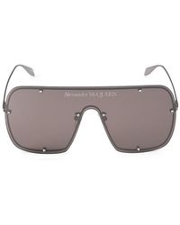 Alexander McQueen - Icons 63Mm Aviator Shield Sunglasses - Lyst