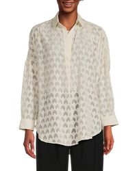 French Connection - Geometric Burnout Popover Shirt - Lyst