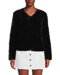 Rails - Kiko Diamond Quilted Velvet Jacket - Lyst