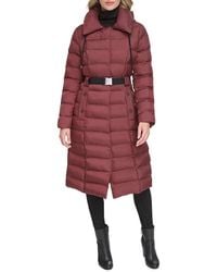 Kenneth Cole - Belted Puffer Stadium Jacket - Lyst