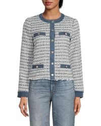 ecru - Mix Media Tweed Jacket - Lyst