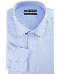 Saks Fifth Avenue - Solid 100% Cotton Dress Shirt - Lyst