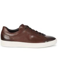 Bruno Magli Diego Leather Sneakers - Brown