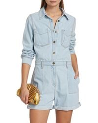 Ramy Brook - Lavinia Denim Romper - Lyst