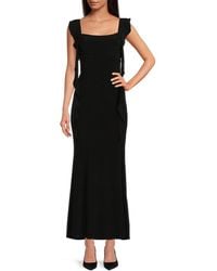 Bebe - Cascade Ruffle Knit Maxi Dress - Lyst