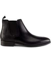 Leather chelsea boots with 205 silver toe plate hotsell
