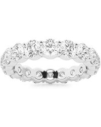 Saks Fifth Avenue Build Your Own Collection Platinum & Lab Grown Round Diamond Eternity Band - White