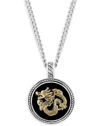 Effy - 14k Goldplated, Sterling Silver & Onyx Pendant Necklace - Lyst