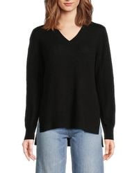 Saks Fifth Avenue - High-Low Hem 100% Cashmere Sweater - Lyst