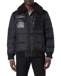 Andrew Marc - Beaumont Faux Shearling Collar Puffer Jacket - Lyst
