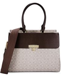 Calvin Klein - Becky Monogram Print Shoulder Bag - Lyst