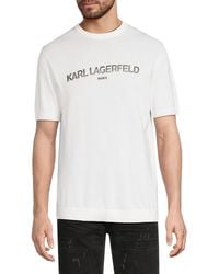 Karl Lagerfeld - Lightweight Logo Short Sleeve Sweater - Lyst