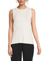 Calvin Klein - Parfait Sleeveless Knit Top - Lyst