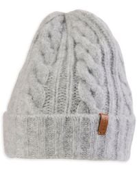 Vince - Cable-Knit Merino Wool Blend Beanie - Lyst