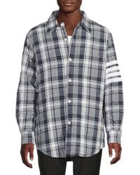Thom Browne - Plaid Quilted Down Shirt Jacket - Lyst