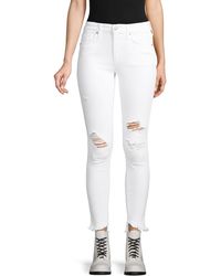 Joe's Jeans Nadeen Mid-rise Distressed Jeans - White