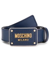 Moschino - Logo Leather Belt - Lyst